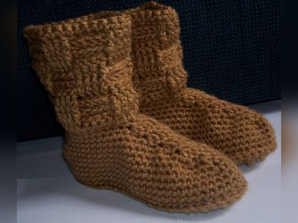 BasketWeave Boot Slippers
