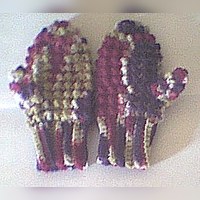 Free crocheted mittens pattern for children aged 2 to 4, with hook and yarn suggestions for babies up to age 10. Test the cuff around the wrist before you go on.
