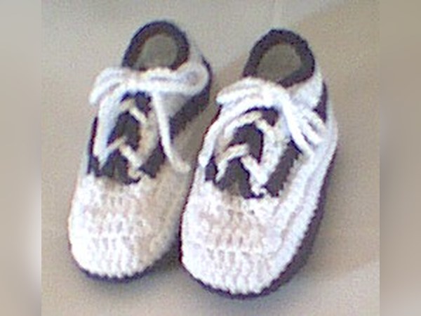 Children's Crocheted Sneaker Slippers