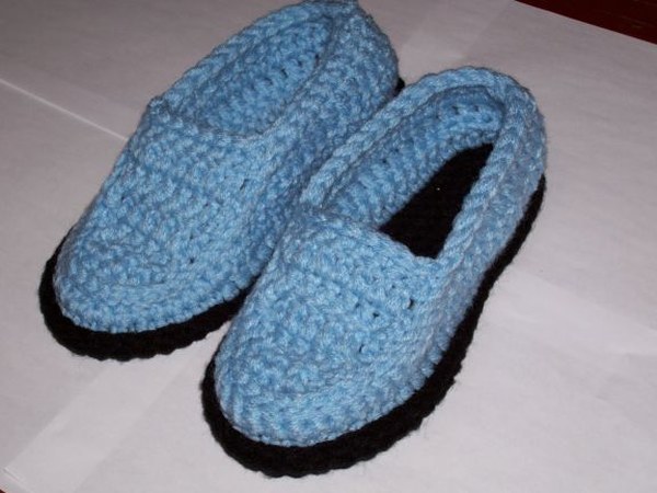Crocheted Moccasin Slippers
