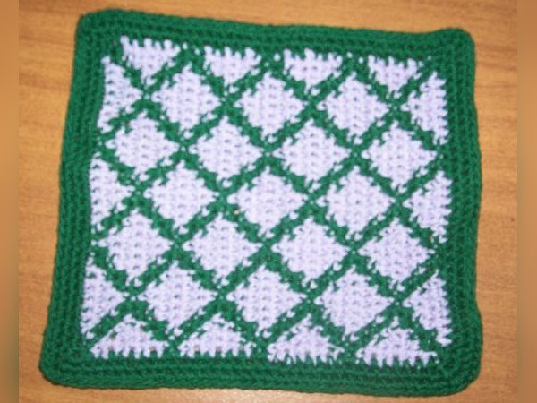 Diamonds Dishcloth (Crochet)
