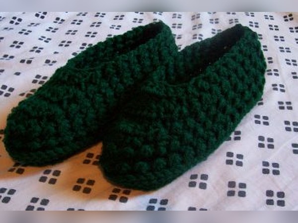 Moss Stitch Slippers (Crochet)