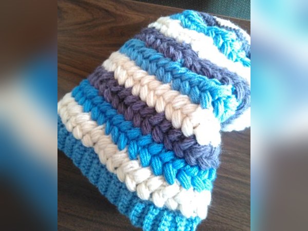 My version of the Braided Puff Stitch Slouch Hat