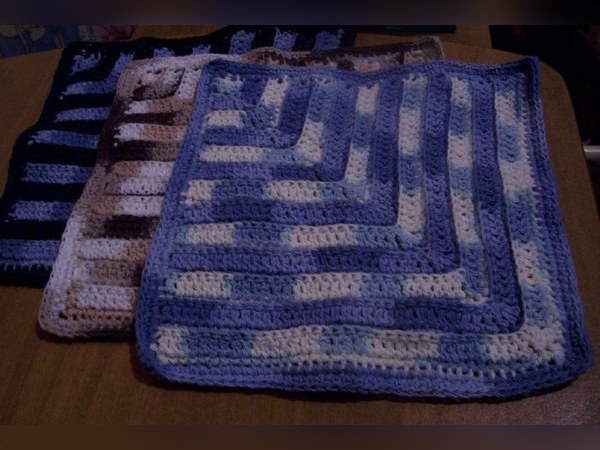 Right Angle Rows Dishcloth Ver. 2