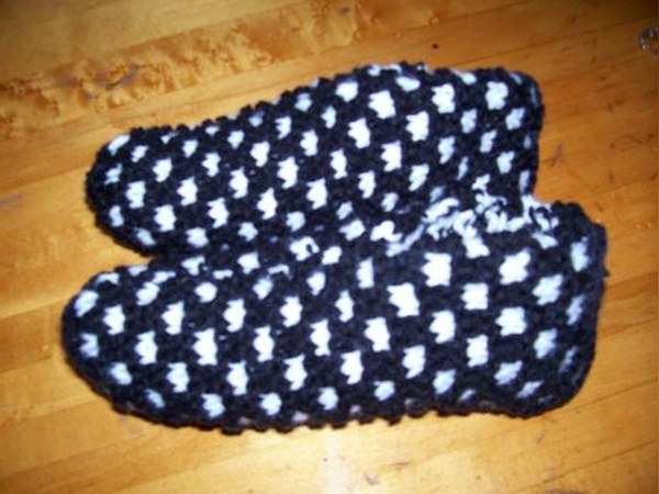 Slip Stitch Knitted Slippers