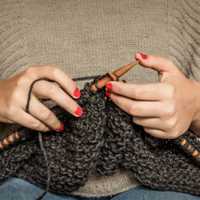 Crocheted Moss Stitch Mittens